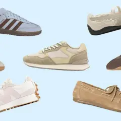 Samling av sneakers som visar den senaste sneakers trenden, med olika märken och stilar.