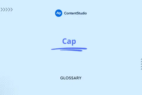 En bild med texten "Cap" och "GLOSSARY". "Cap" betyder slang för lögn eller överdrift.