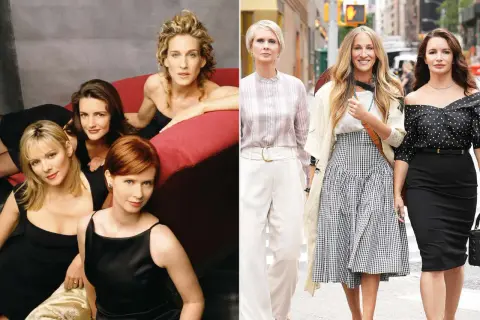 Här är rollistan i Sex and the City, före och nu. Vänskapen består genom åren.
