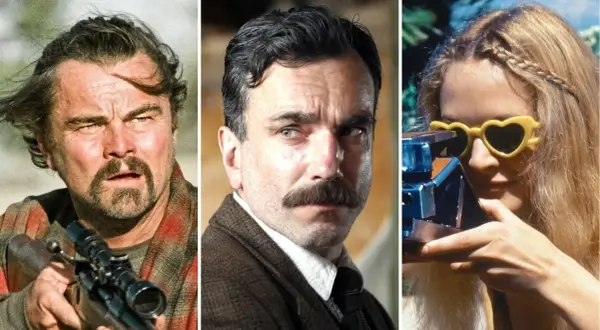 Leonardo DiCaprio med gevär, Daniel Day-Lewis med mustasch och en ung kvinna med hjärtformade solglasögon – scener från Paul Thomas Andersons filmer.