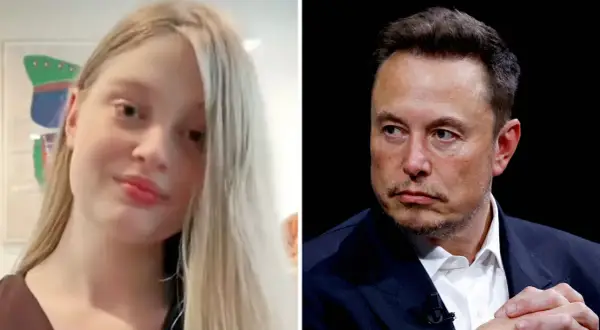 Elon Musks dotter, Vivian Jenna Wilson, och Elon Musk själv.