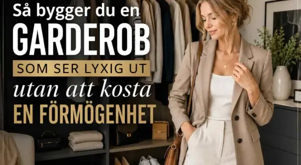 En kvinna i en beige kavaj visar hur man bygger en garderob med quiet luxury-känsla utan att det kostar en förmögenhet.