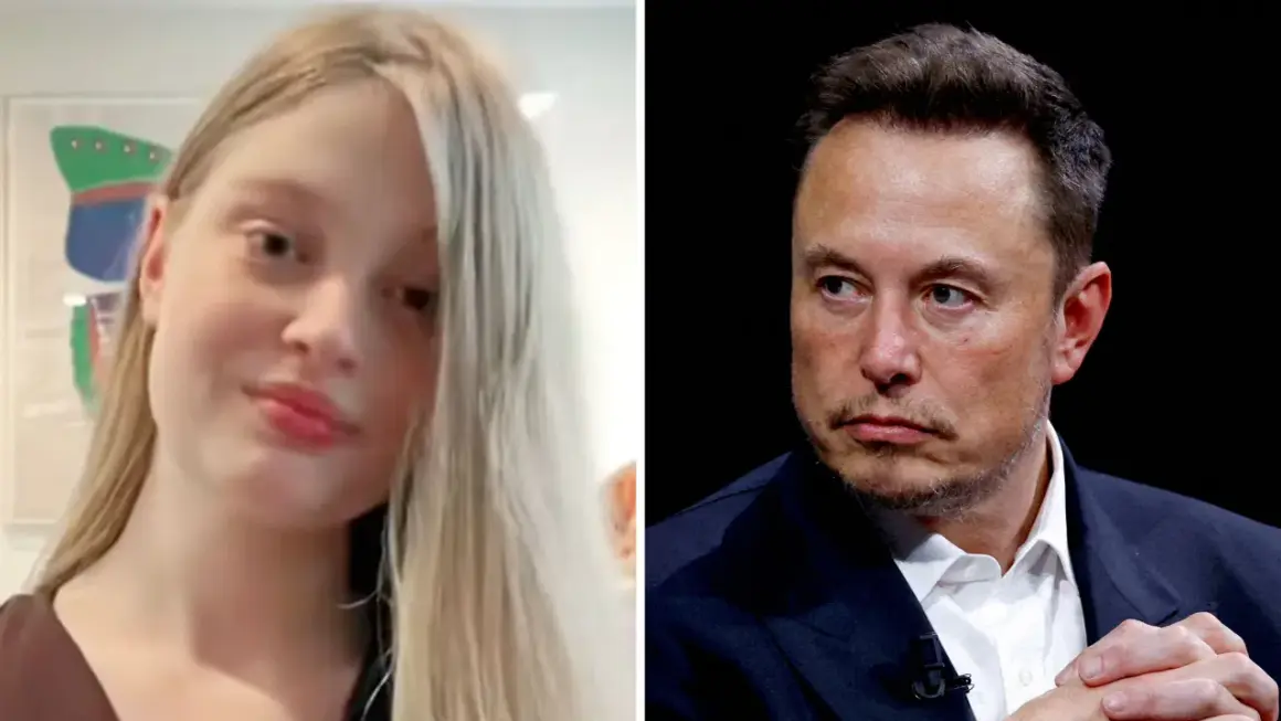 Elon Musks dotter, Vivian Jenna Wilson, och Elon Musk själv.