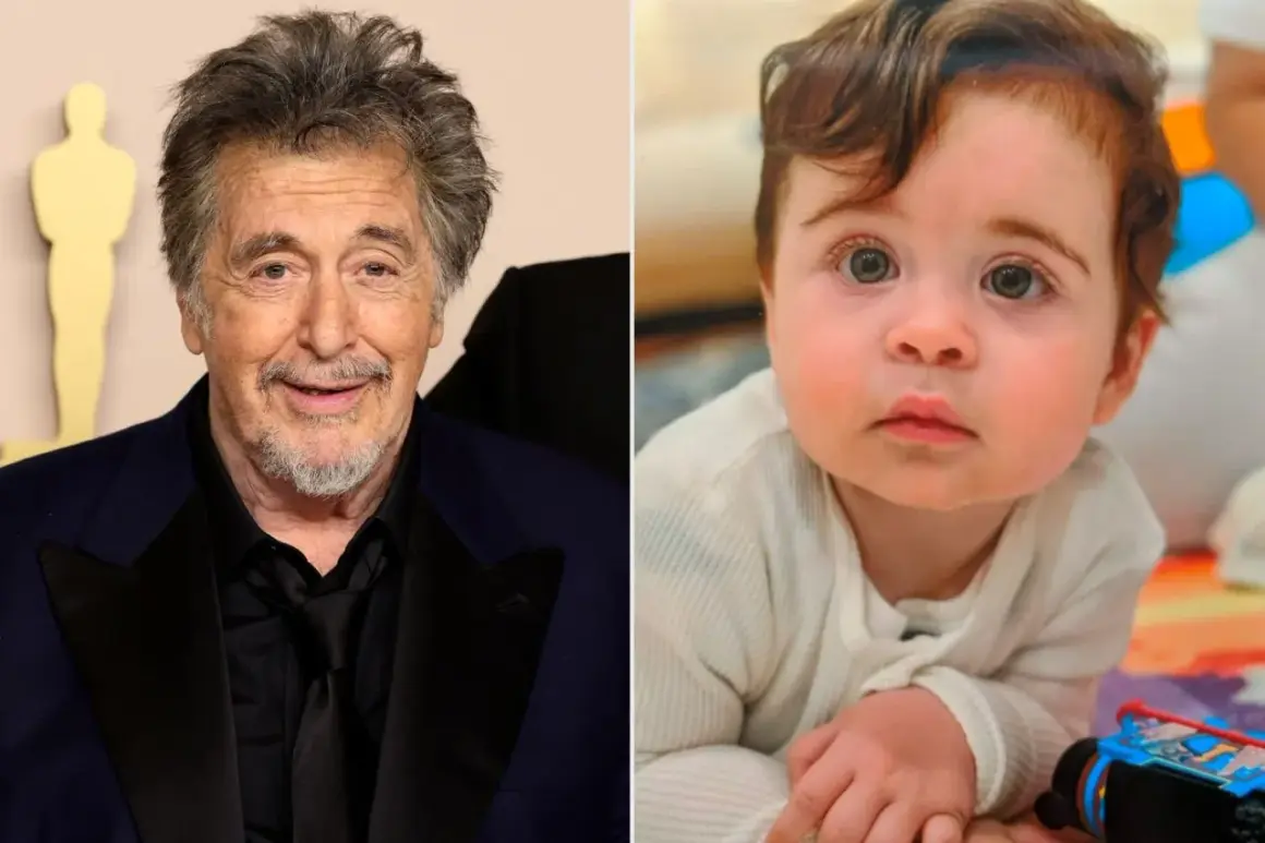 Al Pacino och ett sött al pacino barn med stora ögon.