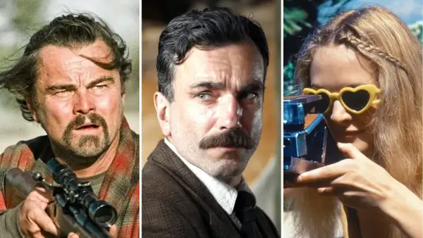 Leonardo DiCaprio med gevär, Daniel Day-Lewis med mustasch och en ung kvinna med hjärtformade solglasögon – scener från Paul Thomas Andersons filmer.