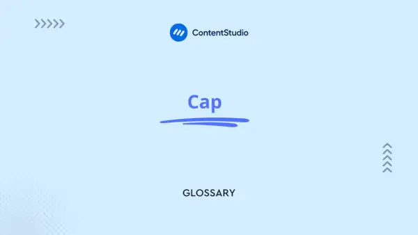 En bild med texten "Cap" och "GLOSSARY". "Cap" betyder slang för lögn eller överdrift.